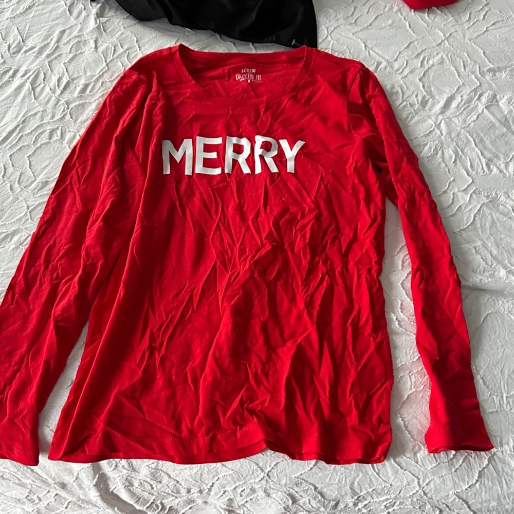 J. Crew Red Christmas Collector Tee